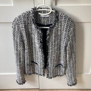 Mango Tweed Black and White Blazer, size US XXS